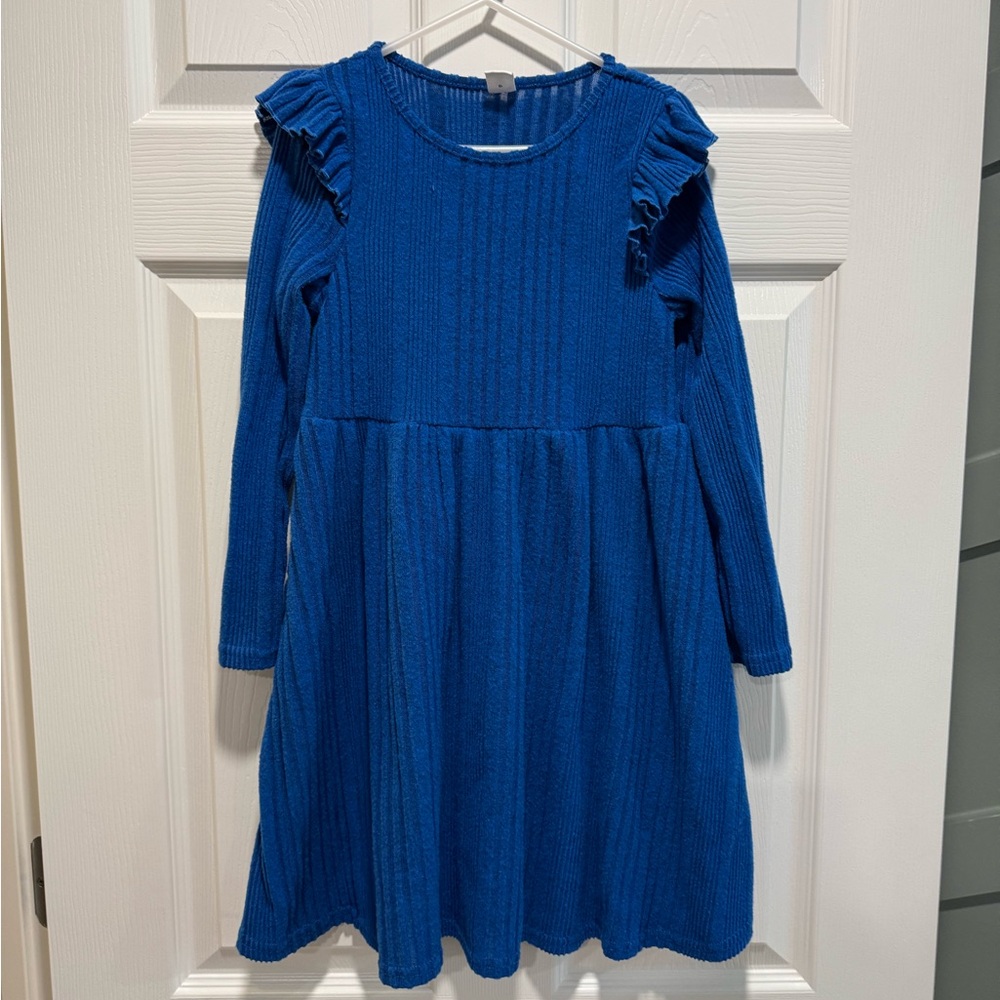 Royal Blue Ruffled Kids Dress